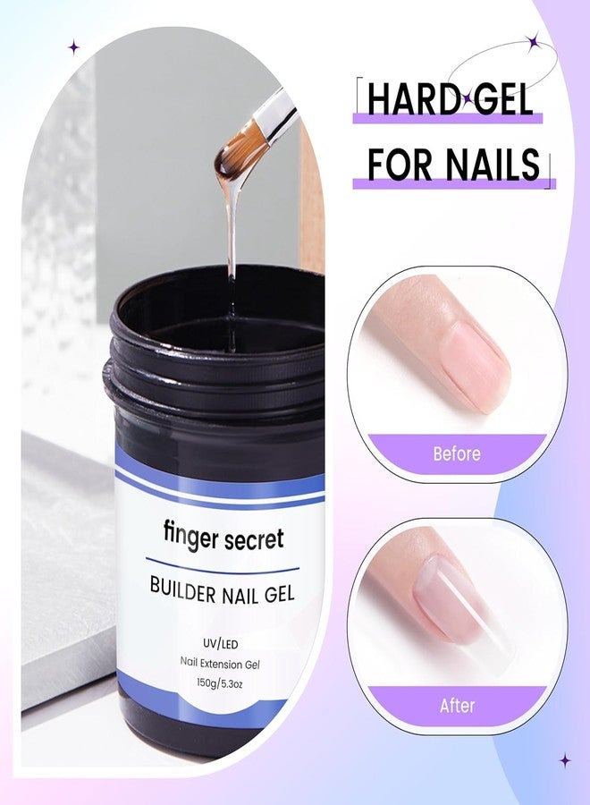 AOBOO Hard Gel Builder Gel for Nails Long-lasting Strong Clear 3D Sculpting for Nail Extension 5.3fl.oz (clear, 5.3fl.oz) - Image 2
