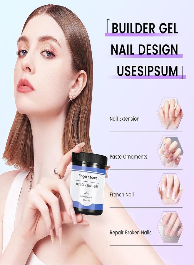 AOBOO Hard Gel Builder Gel for Nails Long-lasting Strong Clear 3D Sculpting for Nail Extension 5.3fl.oz (clear, 5.3fl.oz) - Image 3