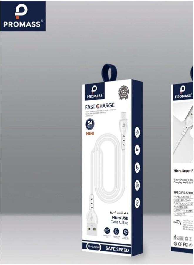 بروماس كابل شحن فائق السرعة من النوع C - كابل بيانات USB-C بمخرج 3 أمبير، 1 متر، مادة TPE متينة - Image 2