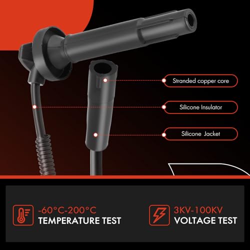 A-Premium Ignition Spark Plug Wires Set of 4 Compatible with Subaru Baja 2003-2006, Forester Impreza Legacy 1999-2004, Outback 2000-2004, 2.2L 2.5L - Image 4