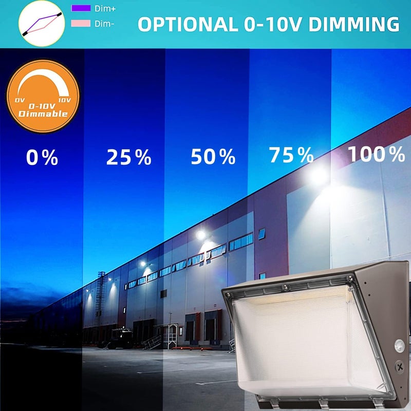 WHLED Dimmable 80W LED Wall Pack Light with Dusk to Dawn Photocell, 100-277V 11200LM 400-600W HPS/HID Equiv., 5000K Daylight Outdoor Security Lighting, UL Commercial Wall Mount Lights for Warehouse - Image 4