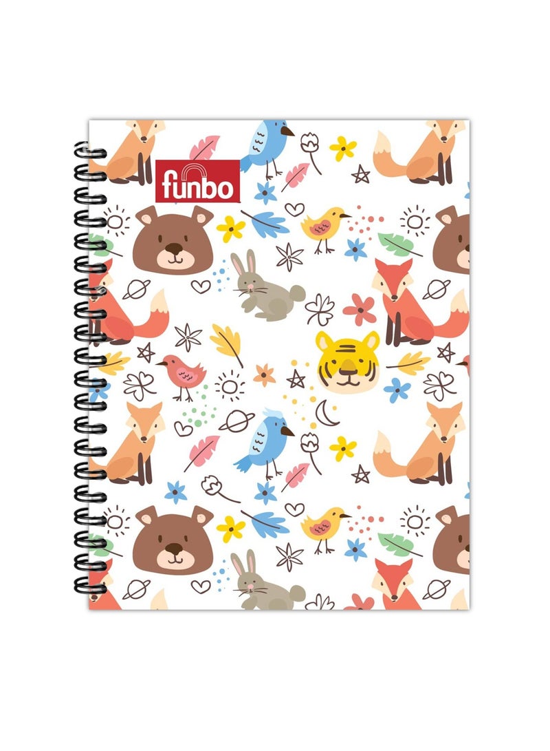 Funbo A5 Size Single Line Notebook With PP Cover 80 Sheets - Image 1