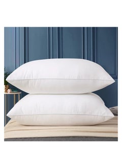 MAXQON Set of 2-Bed Pillow Single Piping Hotel Standard Extra Soft Microfiber Anti Allergic&Anti-bacterial,  Size(50x70CM)  - Image 3