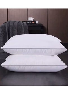 MAXQON Set of 2-Bed Pillow Single Piping Hotel Standard Extra Soft Microfiber Anti Allergic&Anti-bacterial,  Size(50x70CM)  - Image 1