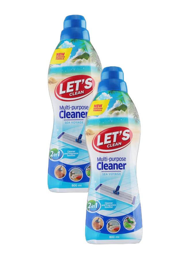 LET'S CLEAN Multi-Purpose Cleaner Sea Voyage 800ml, Pack of 2 - Image 1