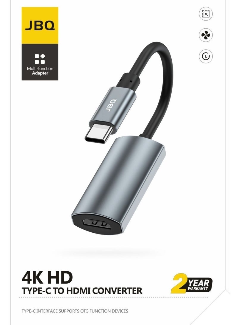 USB Type-C to HDMI 4K HD Converter Compact Travel-Friendly Design HDT-01