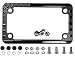 MULL 3D Embossed American Flag Motorcycle Aluminum License Plate Frame Black Pack of 1 - Image 2