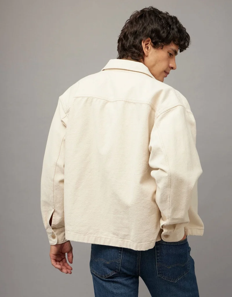 American Eagle AE Boxy Canvas Overshirt