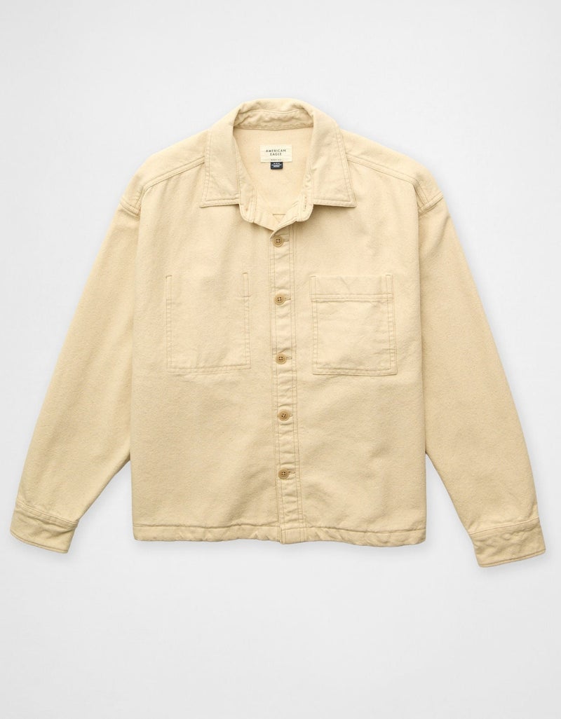 American Eagle AE Boxy Canvas Overshirt - Image 3