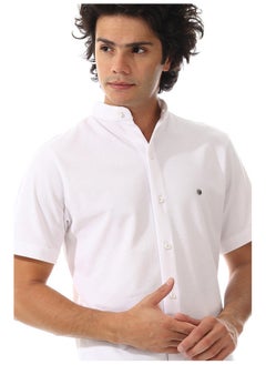 WHITE RABBIT White Mandarin Trendy Shirt  - Image 4