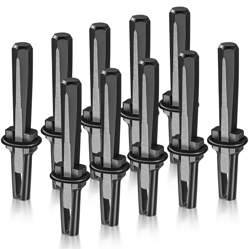 FLK Tech 10 Pack 5/8" Plug Wedges and Feather Shims Concrete Rock Stone Splitter Hand Tools 16mm, Stone Splitting Tools - Image 1