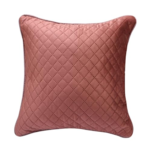 KINGLY Premium Quilted Velvet Decorative Throw Pillow Covers – Set of 5 (16x16 inch) – Elite Pastel Combo – Machine Washable, Hidden Zipper – Home Decor - Image 3
