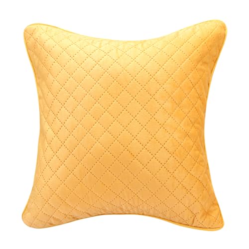 KINGLY Premium Quilted Velvet Decorative Throw Pillow Covers – Set of 5 (16x16 inch) – Elite Pastel Combo – Machine Washable, Hidden Zipper – Home Decor - Image 2