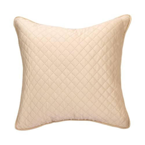 KINGLY Premium Quilted Velvet Decorative Throw Pillow Covers – Set of 5 (16x16 inch) – Elite Pastel Combo – Machine Washable, Hidden Zipper – Home Decor - Image 5