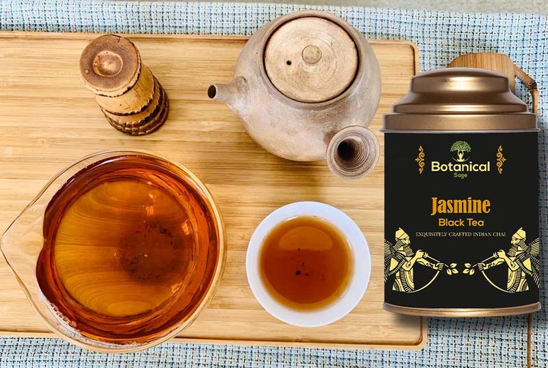 Botanical Sage- Jasmine Black Tea 100g | Darjeeling Black Tea With Jasmine Flower | Selelcted | Luxury Tea - Image 4