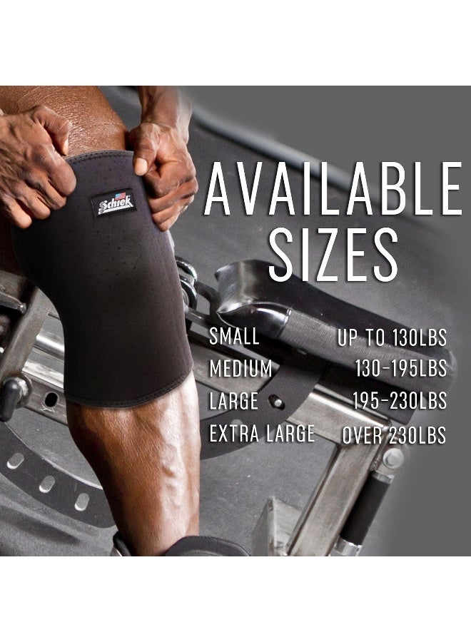 Schiek أكمام الركبة النيوبرين المثقبة باللون الأسود مقاس: كبير - Image 3