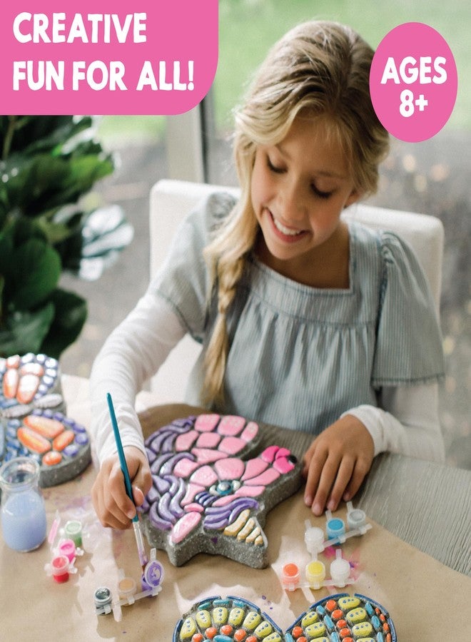 MindWare Paint Your Own Stepping Stone Unicorn - Kit Includes Weather Proof Stone, Paint and Brushes - Image 3
