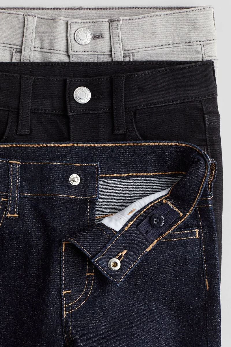 H&M 3-Pack Comfort Stretch Slim Fit Jeans