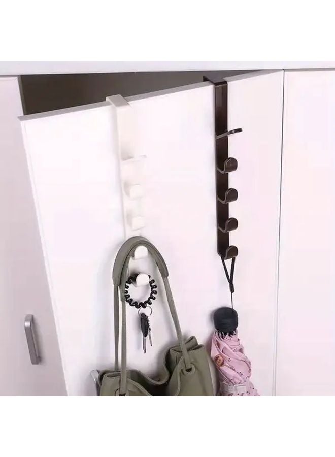 Black Over The Door Hanger Multi Functional Clothes Bag Organizer Easy Installation - Image 3