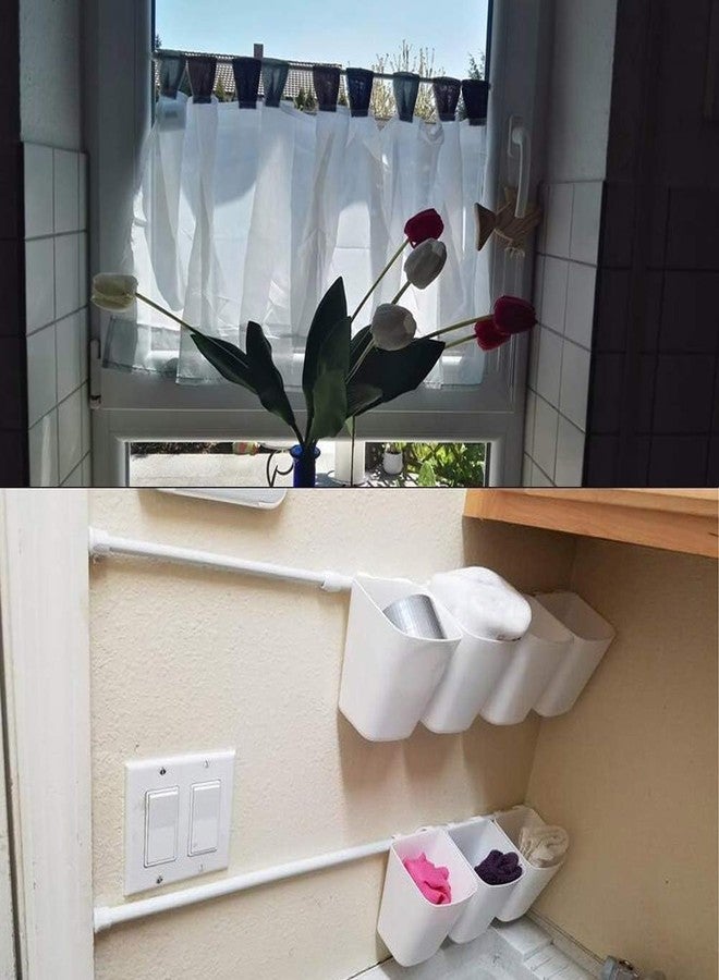 KXLIFE قضيب ستارة KXLife بنابض شد مقاس 5/8 بوصة، قضيب شد قابل للتعديل، أبيض، من 18 إلى 30 بوصة، قضبان شد للسيارات الترفيهية، قضيب شد للخزانة - Image 4