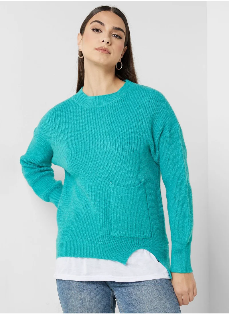 ELLA High Neck Sweater With Pocket