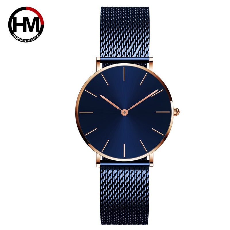HANNAH MARTIN 36mm Ice Blue Bauhaus Womens Quartz Watch CL36-WFL
