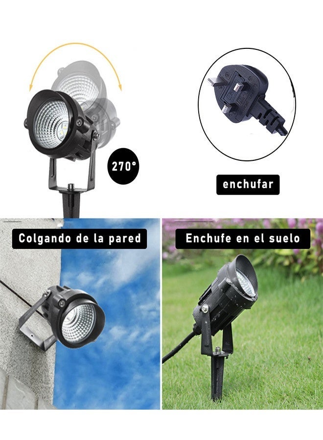 بولوز قطعتان من مصابيح الإضاءة المحيطة RGBW الأرضية، مصابيح LED خارجية مقاومة للماء بقوة 6 واط، مصابيح LED للحدائق والمروج، قابلة للتعتيم بجهاز تحكم عن بعد، متعددة الألوان وقابلة للتعديل. - Image 4