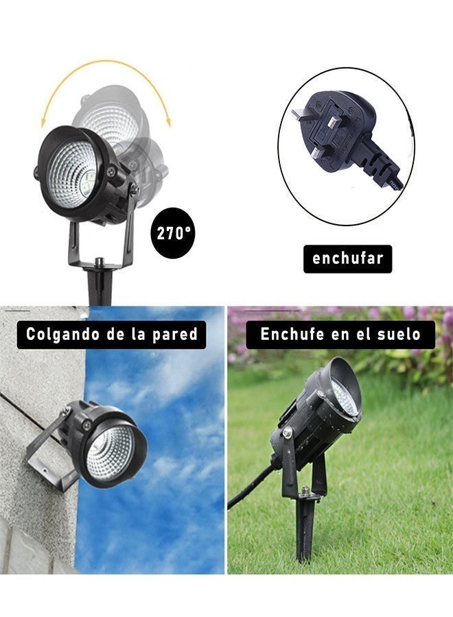 Indoor Ambient Light Decorative Lights,Garden Wall Lights Landscape Lightings RGBW LED 2 Pieces Set,Ambient Lighting RGBW Ground Spike Lawn Lights Festive Atmosphere Lights Outdoor Landscape LED Lights 6W Waterproof Garden Lights LED Spotlights with Spike Mounts For Lawn Garden Decorative Party Lighting Dimmable with Remote Control Multi-Color Adjustable - Image 4