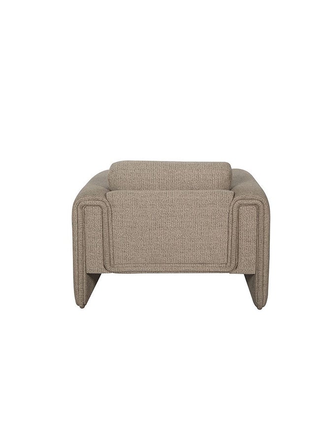 DANUBE HOME Paddington 1 Seater Fabric Accent Chair Accent Chair Modern Design One Seat Sofas Comfortable Living Room Seating Furniture For Home L 102 x W 86 x H 81 cm Melange Brown  - Image 4