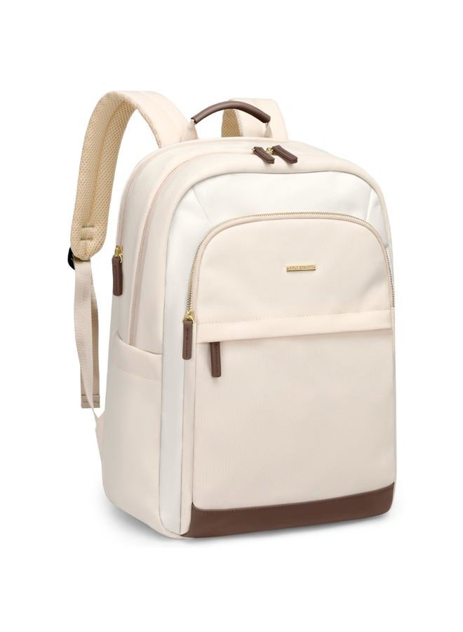 GOLF QUALITY Laptop Backpack for Women Travel Carry On Bag Weekender Business Multilayer Personal Item Backpack,16 Inch,WApricot - Image 1