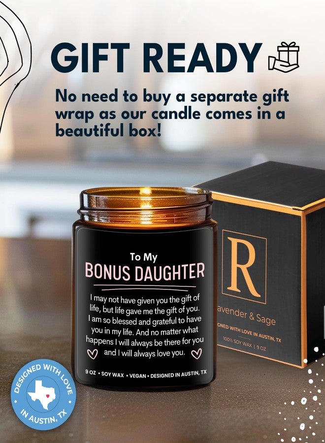 Rosa Vila Bonus Daughter Candle, Unique Bonus Daughter Gifts for Women, Stepdaughter Gifts from Stepmom, Birthday Gift for Daughter in Law from Mother in Law, Ideal Present for Christmas, Gift-Ready - Image 4