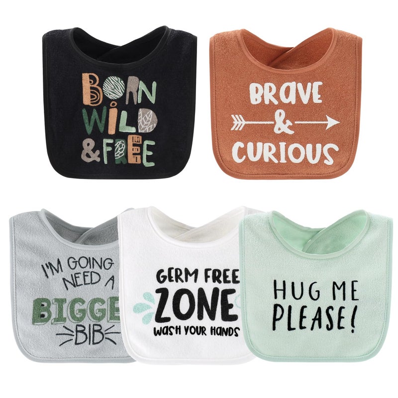 The Peanut Shell The Peanutshell Baby Boy Terry Bibs Set of 10-100% Cotton, Soft, Absorbent Baby Bibs, Toddler Boy Set, Newborn & Infant Bib - Dinosaur - Image 4