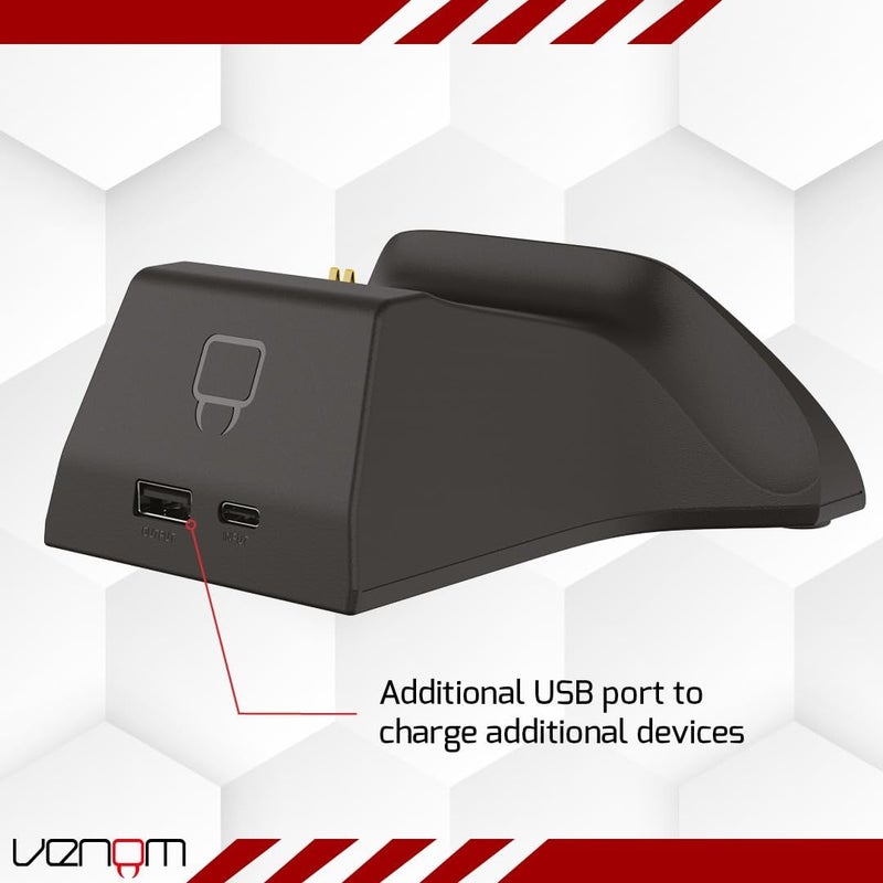 Venom Charging Dock with Rechargeable Battery Pack - Black (Xbox Series X/S) - Image 5