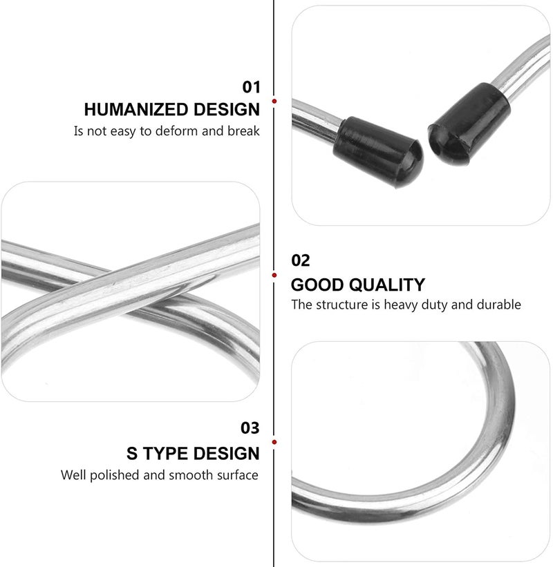 NAIDEV 24 Pack S Shape Hooks Stainless Steel for Hanging ClothesUtility Hooks Heavy Duty for Hanging Pots and Panss Hook Hanging for KitchenWardrobeShopBathroomGardenOffice Pack of 24 - Image 2