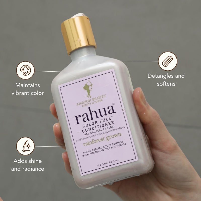Rahua بلسم شعر رحوا الملون، 9.3 أونصة سائلة، بلسم آمن للألوان بمكونات طبيعية مغذية مستخلصة من النباتات، برائحة الياسمين، لتسهيل فك تشابك الشعر، لون شعر نابض ورعاية الشعر - Image 2