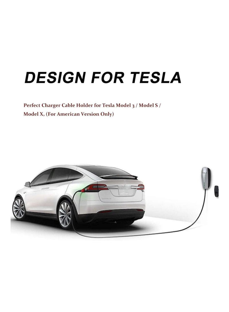 Captaintech Charger Cable Organizer for Tesla Motor Charging Cable Holder, Tesla Charger Organizer Tesla Motors Accessory EV Charging Holder Tesla Cable Storage Compatible with Tesla Model 3/S/Y/X - Image 2