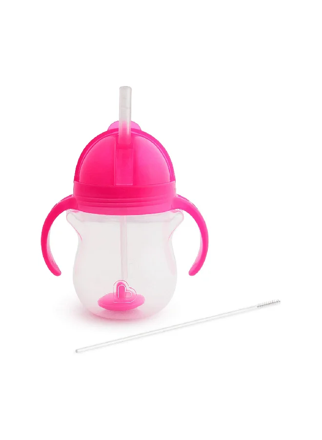 Munchkin Click Lock Tip and Sip Weighted Flexi Straw Trainer Cup (7 Oz/207 Ml Pink)
