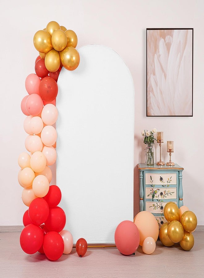 Peomeise 6FT Wedding Arch Cover，White Arch Backdrop Cover Stretchy Spandex Backdrop Stand Covers for Birthday Party Ceremony Banquet Decor（72" L x 31.2" W） - Image 5