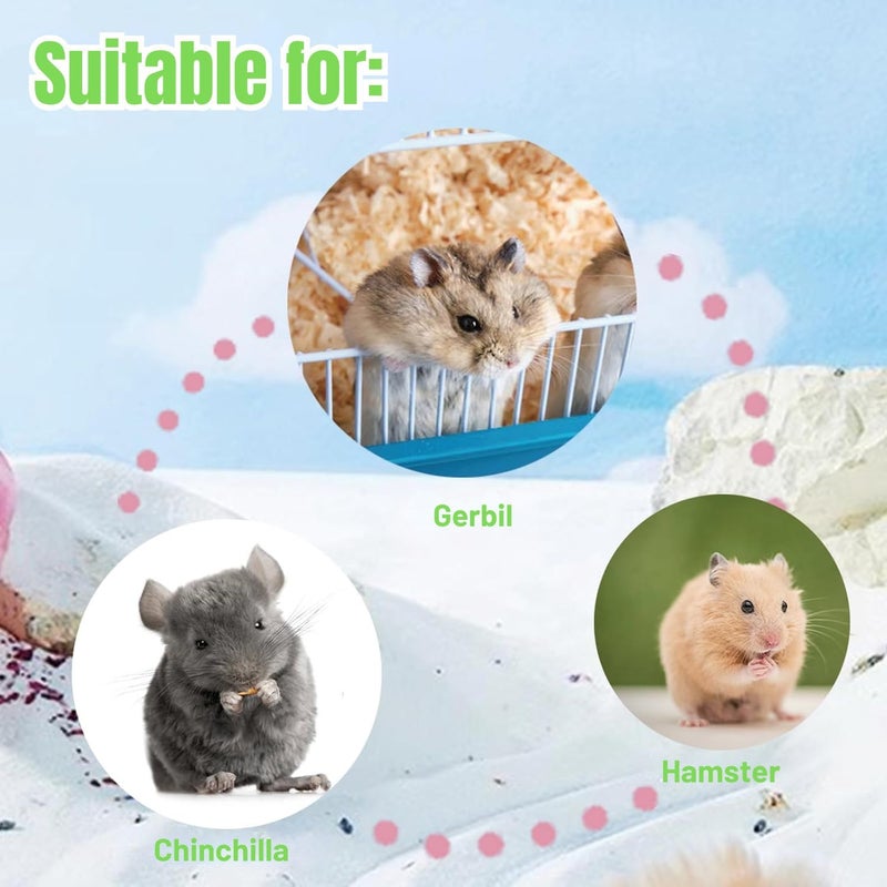 VAYINATO ® 1.2Kg Natural Silica Bath Sand for Hamster | Odor-Control Grooming Sand for Hamsters, Guinea Pigs, Gerbils & Chinchillas | Clean, Safe & Mess-Free Bathing - Image 5