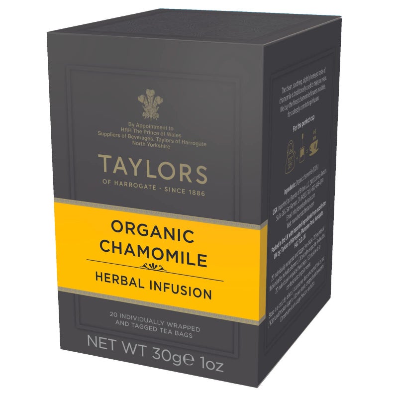 Taylors of Harrogate Organic Chamomile Herbal Tea, 20 Teabags - Image 1