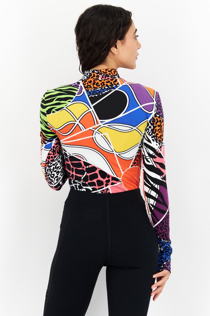 adidas Originals Women Sportswear Fit Long Sleeve Outdoor Bodysuits, Multicolor - Image 4