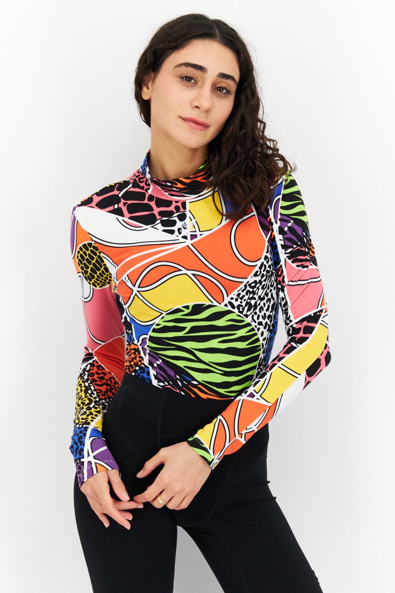 adidas Originals Women Sportswear Fit Long Sleeve Outdoor Bodysuits, Multicolor - Image 1