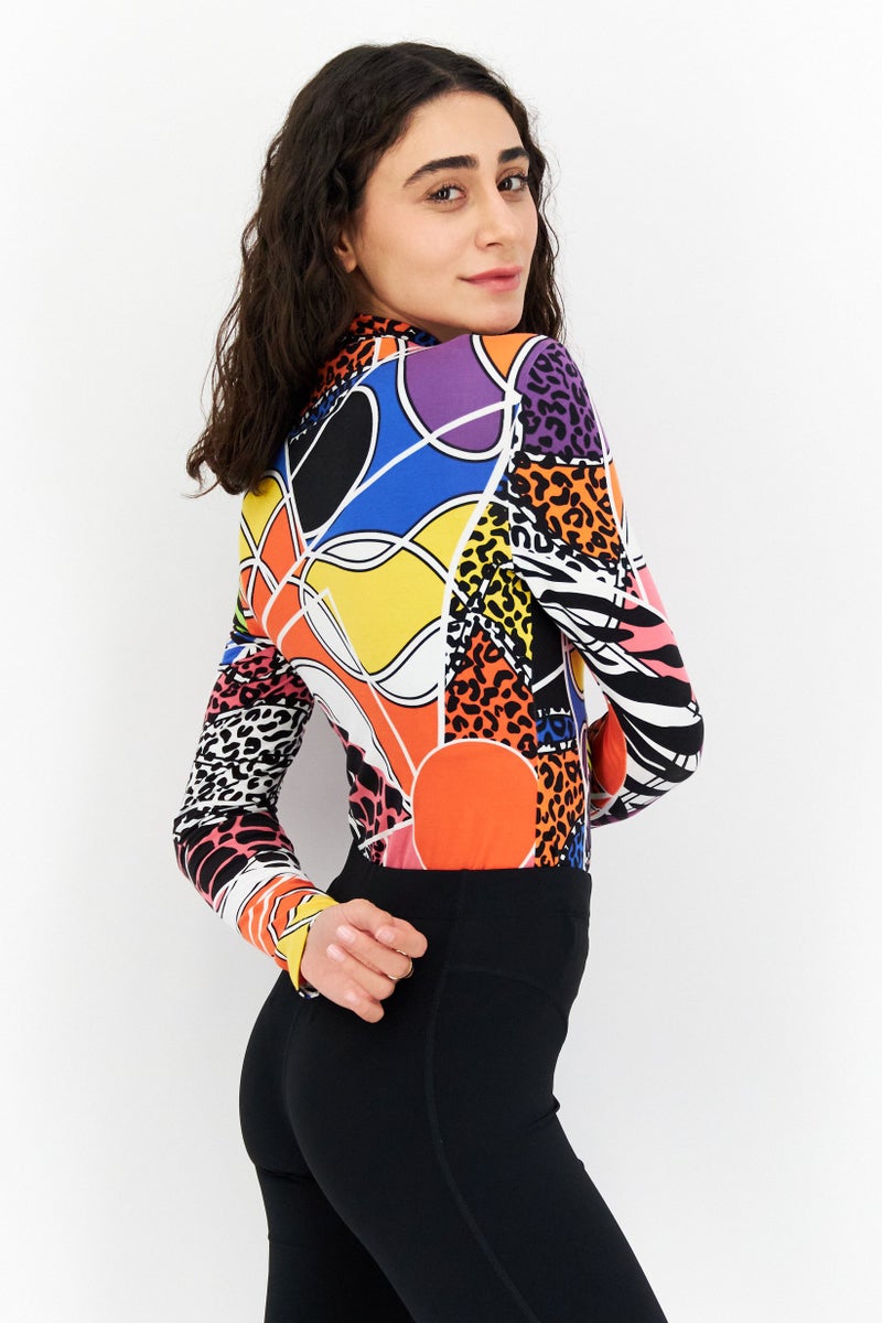 adidas Originals Women Sportswear Fit Long Sleeve Outdoor Bodysuits, Multicolor - Image 3