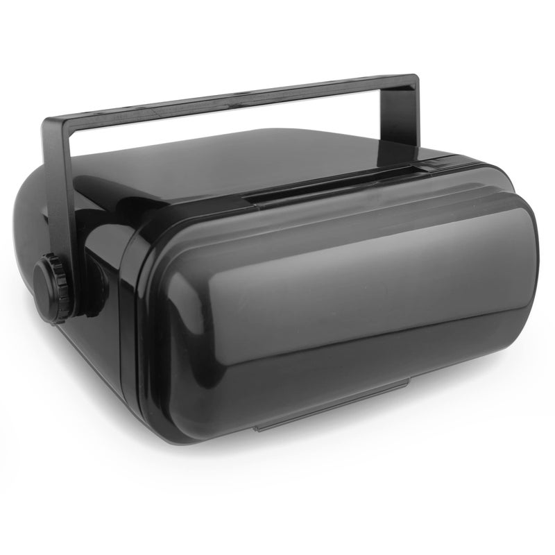 Pyle Durable Universal Marine Stereo Cover - Water Resistant Boat Radio Protector Shield with Flip-Up Door & Neoprene Gasket - Compatible with Dual Shaft & DIN Style Stereos - Pyle PLMRCB3 , Black - Image 2