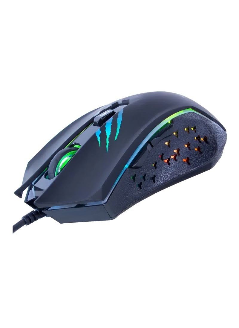 Generic - XTRIKE ME GM-203 Wired Gaming Mouse 3600 DPI Optical Sensor 7 Backlight Colors Programmable Gaming Design-BLACK - Image 1