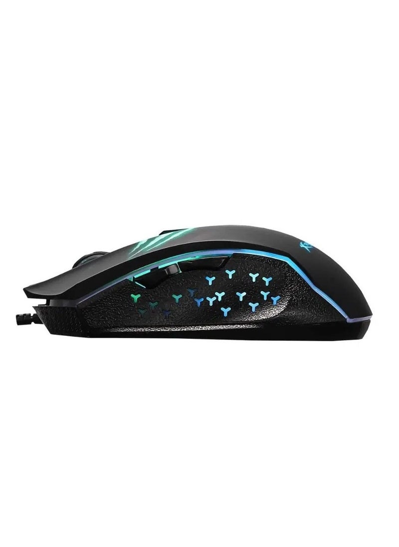 Generic - XTRIKE ME GM-203 Wired Gaming Mouse 3600 DPI Optical Sensor 7 Backlight Colors Programmable Gaming Design-BLACK - Image 1