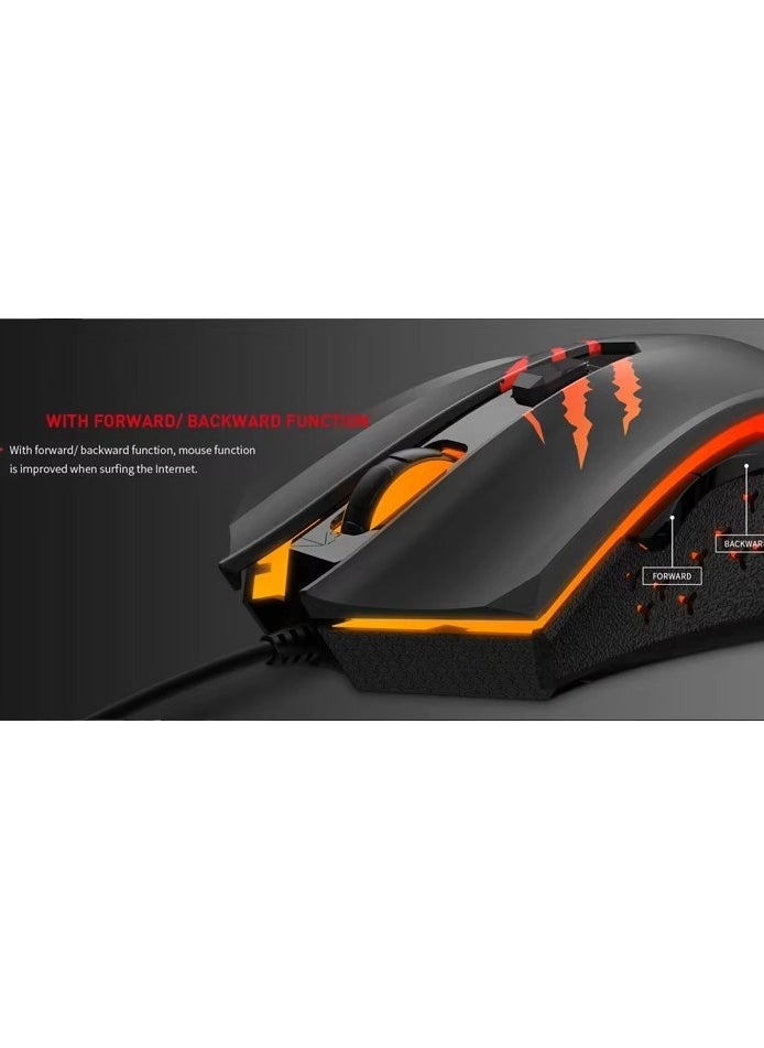 Generic - XTRIKE ME GM-203 Wired Gaming Mouse 3600 DPI Optical Sensor 7 Backlight Colors Programmable Gaming Design-BLACK - Image 1