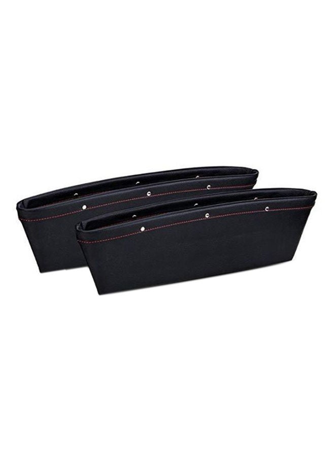 نيبمينينت منظم مزود بجيب يوضع في الفجوات بين مقاعد السيارات مصنوع من الجلد الصناعي قطعتين