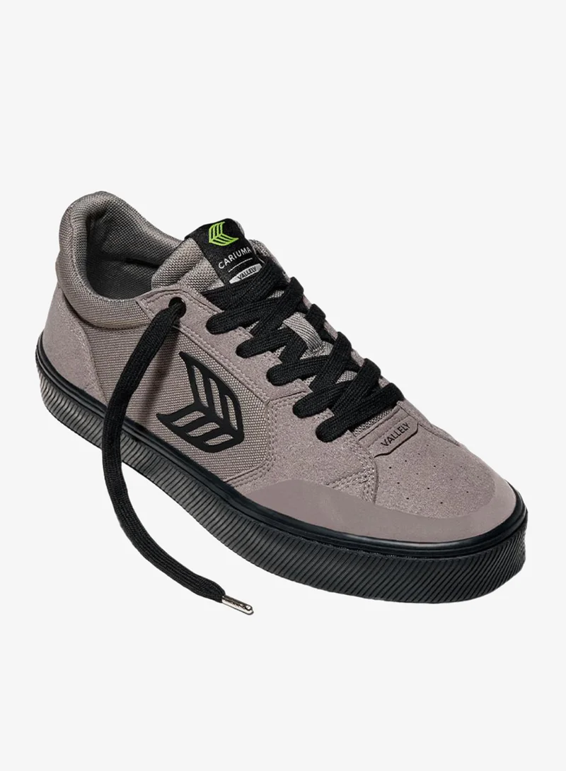 كاريوما VALLELY PRO Charcoal Grey Suede and Cordura Black Logo Sneaker