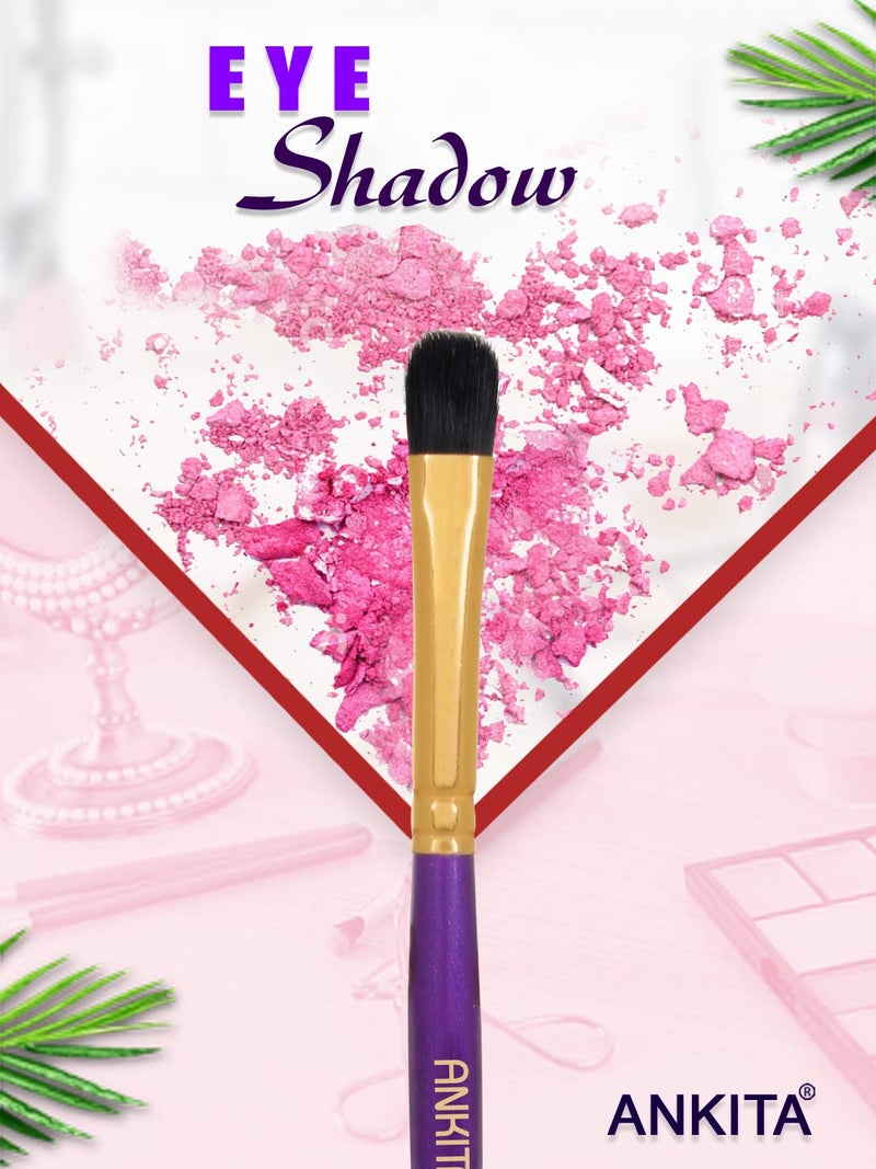 Ankita Make - Up - Brush with Wooden Handle and Natural Animal/Synthetic Hair (Eye Shadow) | Eye Shadow Under 100 | - Image 4